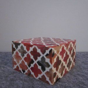 Pottery Barn - Moroccan Pattern Faux Bone Box